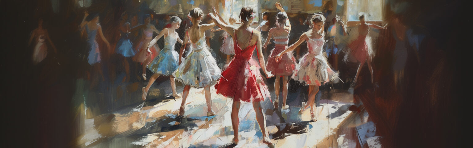 Teen dancers dancing in a dance class