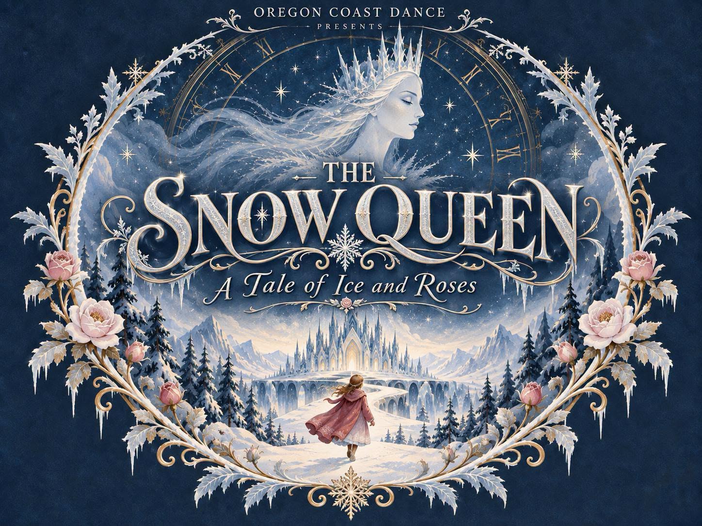 The Snow Queen: A Tale of Ice and Roses, Oregon Coast Dance winter show artwork